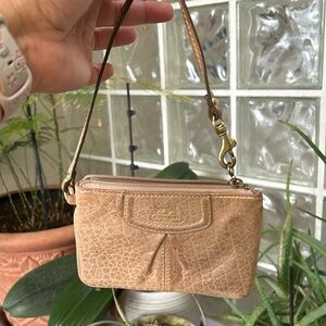 COACH Gold Metallic Wristlet